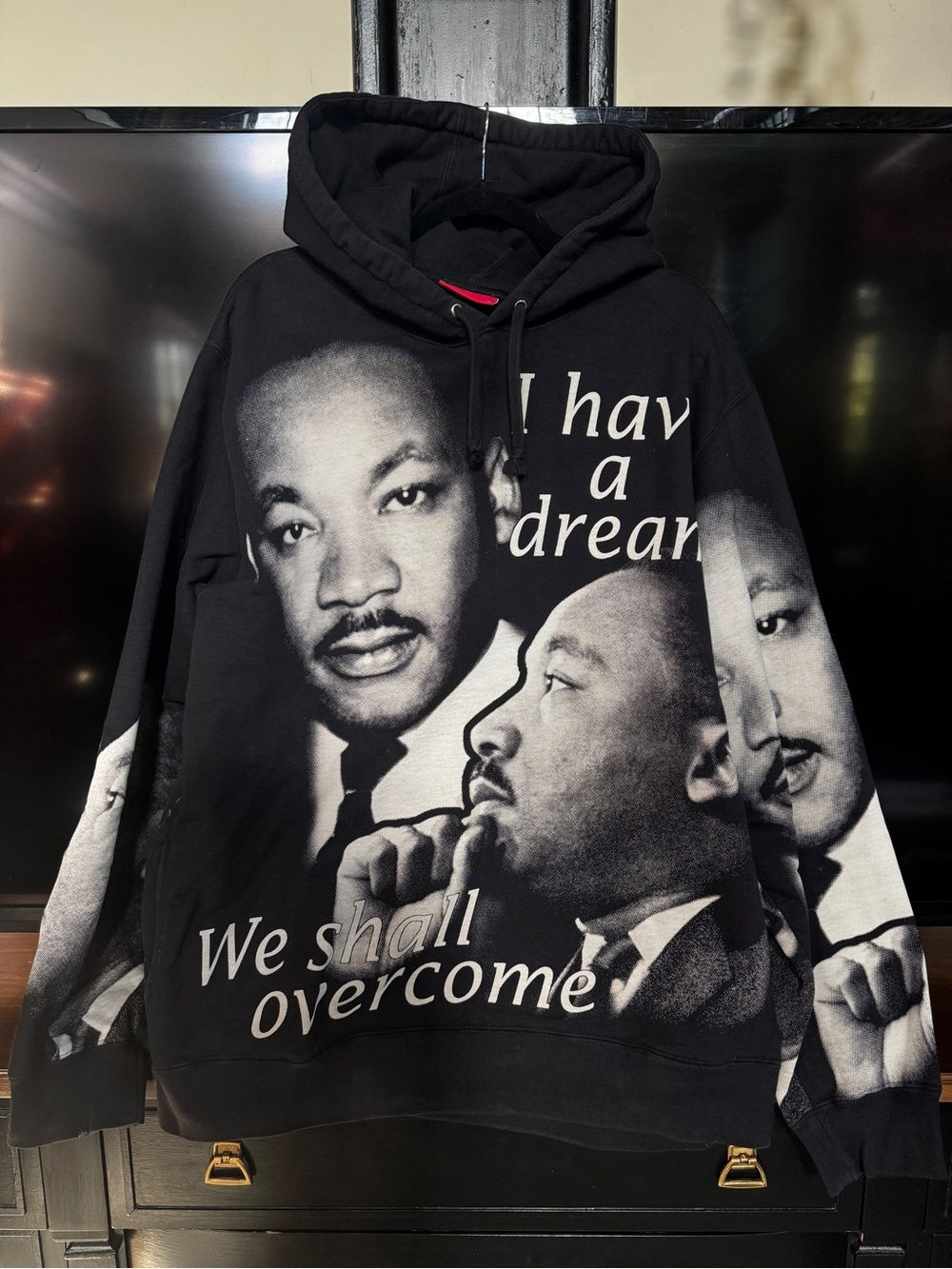 Supreme Black 'I Have a Dream' Graphic Crewneck Hoodie